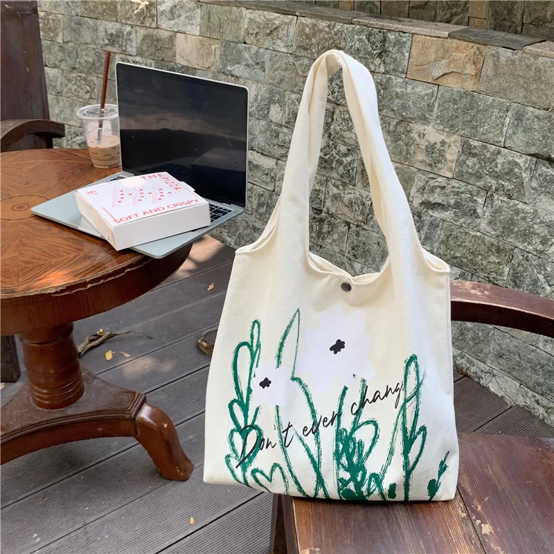 Women Canvas Shoulder Bag Flower Print Ladies Shopping Bags Korean Style Tote Bag for Women Canvas Handbag Shopping Bag
Women Canvas Shoulder Bag Flower Print Ladies Shopping Bags Korean Style Tote Bag for Women Canvas Handbag Shopping Bag