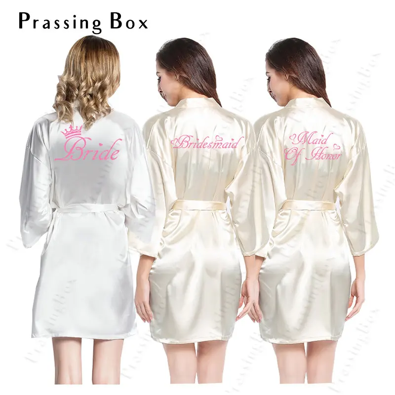 Robe De Mariage Wedding Bridesmaid Robe Faux Satin Robe Peach Summer Short Silk Robe Kimono Bridal Robe Night Dress Women
Robe De Mariage Wedding Bridesmaid Robe Faux Satin Robe Peach Summer Short Silk Robe Kimono Bridal Robe Night Dress Women