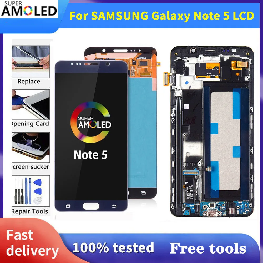 5.7'' Original Amoled LCD For SAMSUNG Galaxy Note 5 N920 N920F N920A N920C Display Touch Screen Digitizer Burn-in shadow
5.7'' Original Amoled LCD For SAMSUNG Galaxy Note 5 N920 N920F N920A N920C Display Touch Screen Digitizer Burn-in shadow