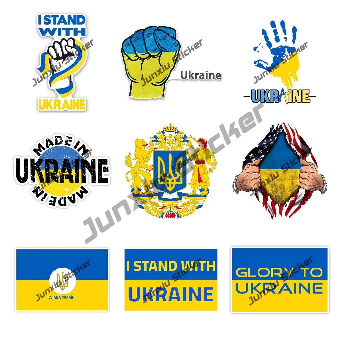 

Україна Sticker for Ukraine Flag Decal Ukrainian Flag Sticker Decal Self Adhesive Vinyl Ukraine Country Code PVC Car Accessories