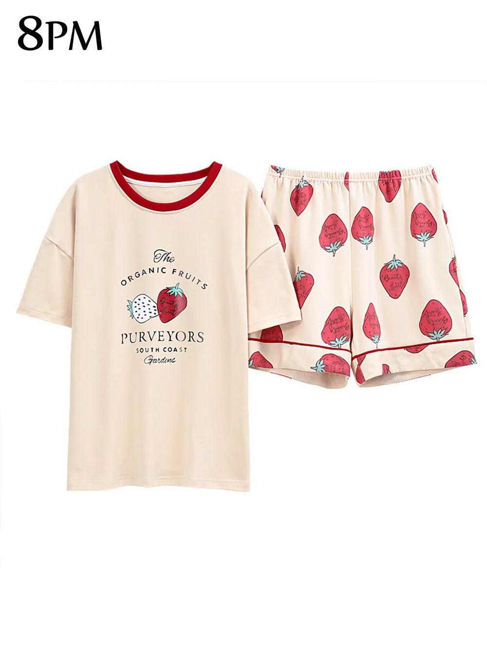 8PM Womens Pajamas Suit Summer Short Sleeve T-Shirt + Shorts Homewear Cotton Cute Cartoon Print Round Neck Pyjamas ouc596
8PM Womens Pajamas Suit Summer Short Sleeve T-Shirt + Shorts Homewear Cotton Cute Cartoon Print Round Neck Pyjamas ouc596