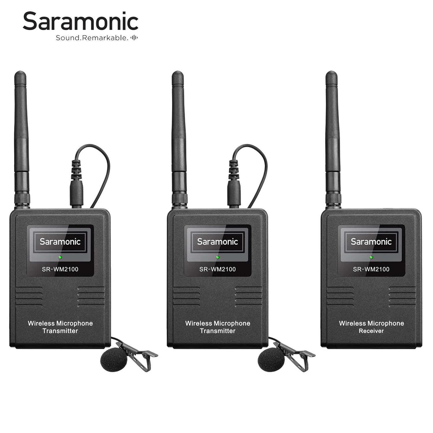 Saramonic SR-WM2100 2.4GHz dual wireless lavalier microphone system camera-mountable for DSLR Mirrorless and video cameras
Saramonic SR-WM2100 2.4GHz dual wireless lavalier microphone system camera-mountable for DSLR Mirrorless and video cameras