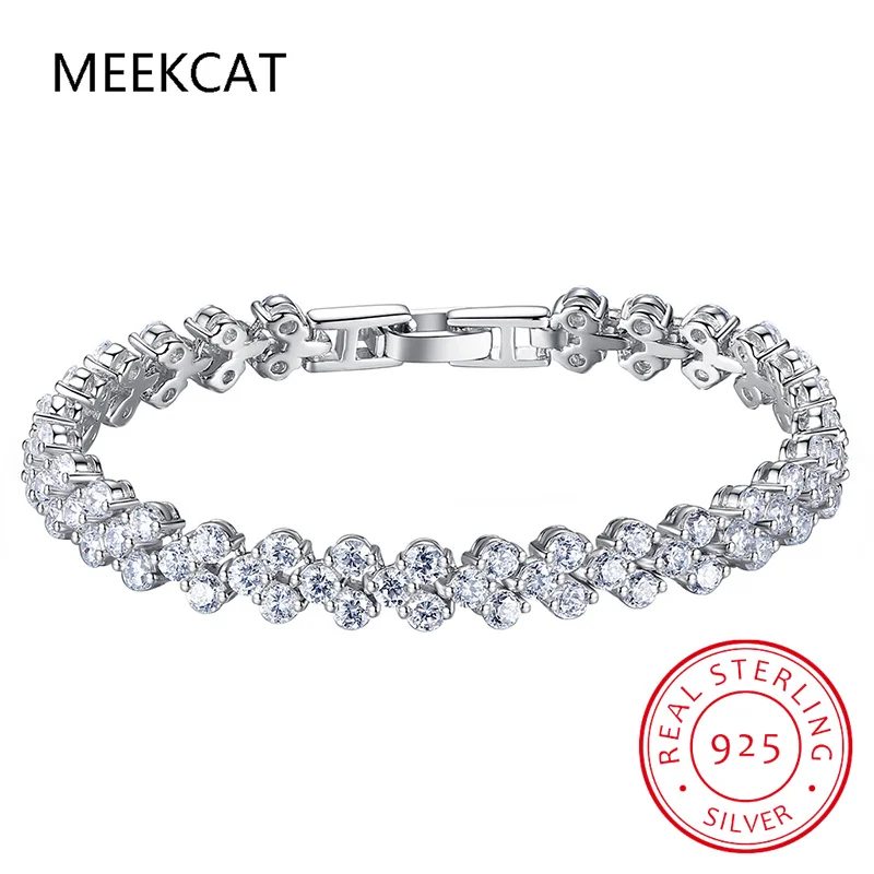 100% Solid Silver 925 Lab Diamonds Simulated Moissanite Bracelets for Women Girls Wedding Cocktail Party Fine Jewelry
100% Solid Silver 925 Lab Diamonds Simulated Moissanite Bracelets for Women Girls Wedding Cocktail Party Fine Jewelry