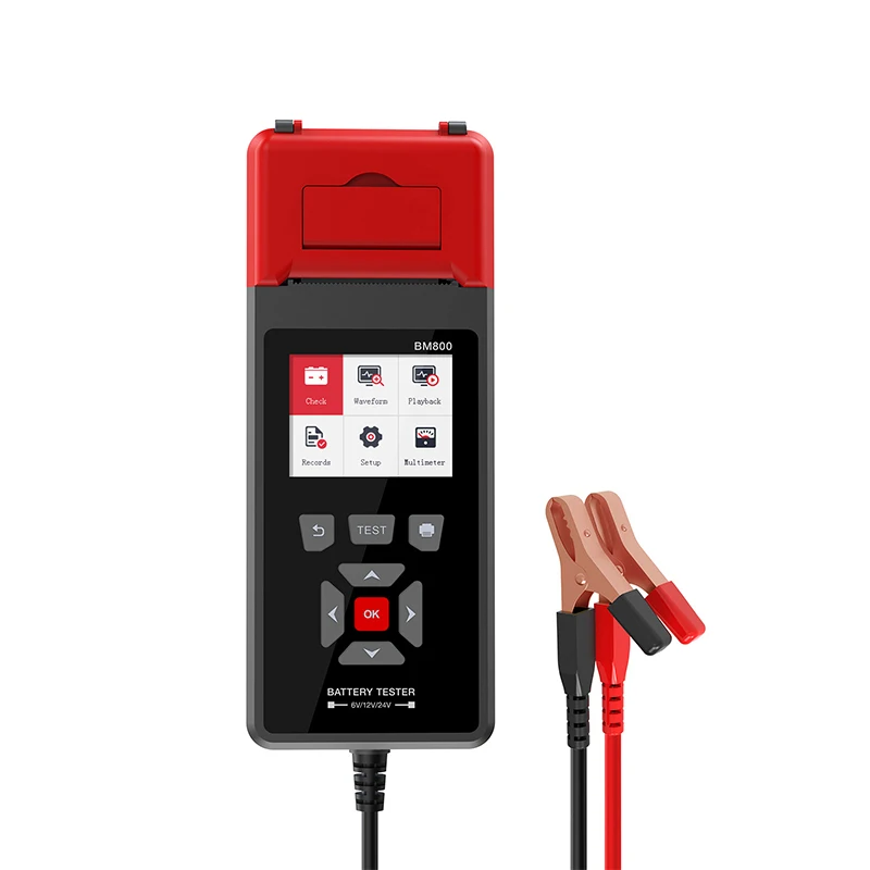 BM800 Professional Car Battery Tester 6V/12V/24V Car and Motorcycle Battery Tester With Printer Function 4.9-32V
BM800 Professional Car Battery Tester 6V/12V/24V Car and Motorcycle Battery Tester With Printer Function 4.9-32V