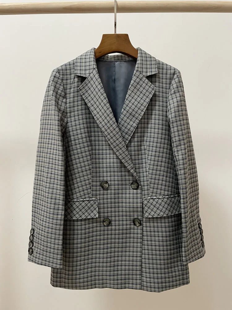 Premium and stylish high-end suit Classic casual temperament Women's suit Mist Blue Slim Coat
Premium and stylish high-end suit Classic casual temperament Women's suit Mist Blue Slim Coat