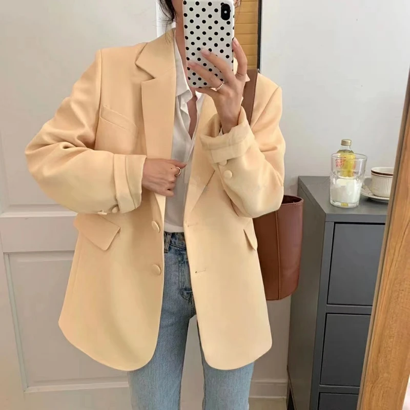 Ladies Fashion Solid Color Blazer Casual Office Korean Style Business Wear Simple College Style Long Sleeve Blazer Women Dress
Ladies Fashion Solid Color Blazer Casual Office Korean Style Business Wear Simple College Style Long Sleeve Blazer Women Dress