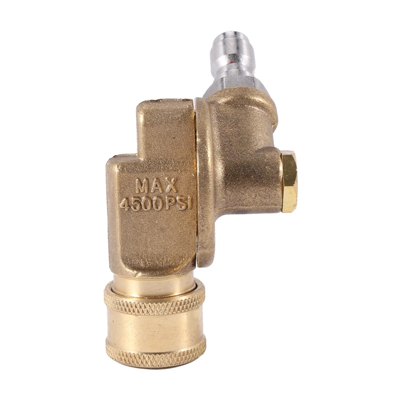 5X Pivoting Coupler For Pressure Washer Nozzle, Gutter Cleaner Attachment For Gutter Cleaning, 240 Degree, 4500 Psi
5X Pivoting Coupler For Pressure Washer Nozzle, Gutter Cleaner Attachment For Gutter Cleaning, 240 Degree, 4500 Psi