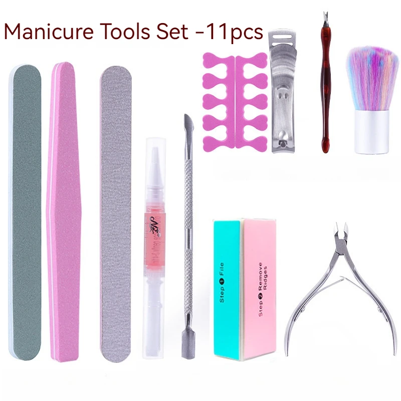 Manicure Tools Set Stainless Steel Dead Skin Cuticle Trimmer and Frosted Polishing Strip and Dust Brush Nail Care Kit
Manicure Tools Set Stainless Steel Dead Skin Cuticle Trimmer and Frosted Polishing Strip and Dust Brush Nail Care Kit