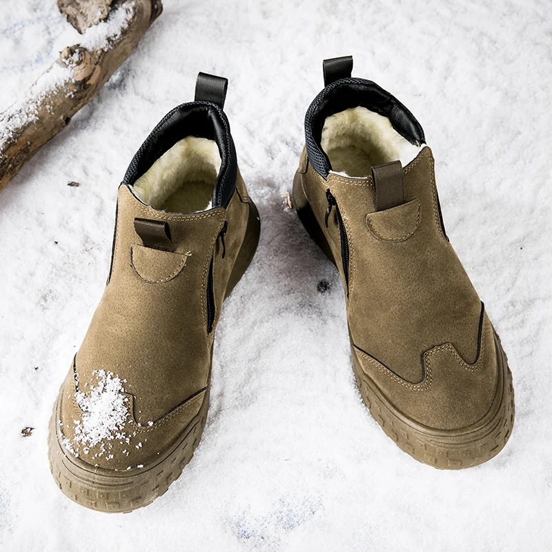 Men's Winter Fleece Warm Snow Boots Outdoor Hiking Shoes Casual High-top Round Toe Flat Heel All-match Outdoor Fashion Trend
Men's Winter Fleece Warm Snow Boots Outdoor Hiking Shoes Casual High-top Round Toe Flat Heel All-match Outdoor Fashion Trend