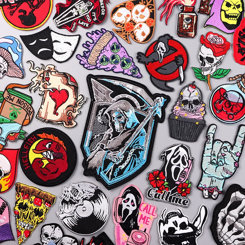 Grim Reaper Embroidery Patches For Clothing Thermoadhesive Patches On Clothes Cute Punk Skull Fusible Patch For Clothes Stickers
Grim Reaper Embroidery Patches For Clothing Thermoadhesive Patches On Clothes Cute Punk Skull Fusible Patch For Clothes Stickers