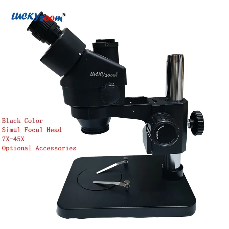 Black 7X-45X Simul Focal Trinocular Microscope Brand Aluminum Table Eyepiece Camera Observation Professional Stereo Microscopio
Black 7X-45X Simul Focal Trinocular Microscope Brand Aluminum Table Eyepiece Camera Observation Professional Stereo Microscopio