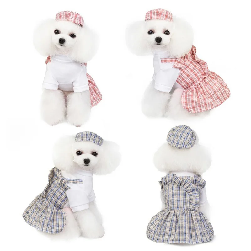 Spring Summer Pet Dog Plaid Dress with Hat Pet Clothes Small Medium Dog Teddy Chihuahua Clothing Sweety Pet Puppy Outfits Coat
Spring Summer Pet Dog Plaid Dress with Hat Pet Clothes Small Medium Dog Teddy Chihuahua Clothing Sweety Pet Puppy Outfits Coat