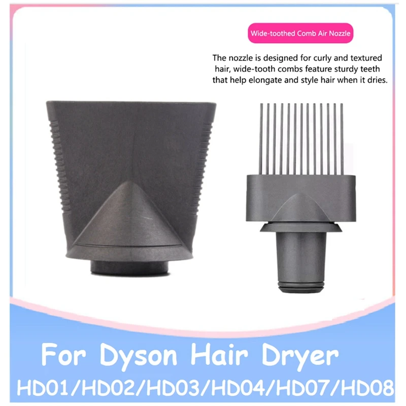 For Dyson Supersonic Hair Dryer HD01/HD02/HD03/HD04/HD07/HD08 Smoothing Nozzle Wide Tooth Comb Hair Styler Tool Attachment
For Dyson Supersonic Hair Dryer HD01/HD02/HD03/HD04/HD07/HD08 Smoothing Nozzle Wide Tooth Comb Hair Styler Tool Attachment