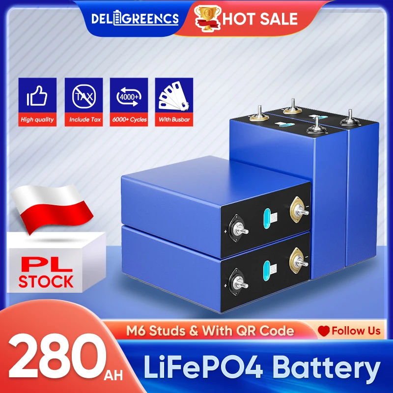 Lifepo4 Battery 6000 Cycles Lifepo4 280AH Poland Stock Grade A Battereis 12V 48V Rechargeable Battery Lifepo4 for Solar Storage
Lifepo4 Battery 6000 Cycles Lifepo4 280AH Poland Stock Grade A Battereis 12V 48V Rechargeable Battery Lifepo4 for Solar Storage
