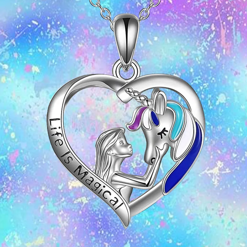 Classic Fashion Cute Romantic Heart-Shaped Unicorn Necklace Women's Necklace Women's Accessories Birthday Gift Anniversary Gift
Classic Fashion Cute Romantic Heart-Shaped Unicorn Necklace Women's Necklace Women's Accessories Birthday Gift Anniversary Gift