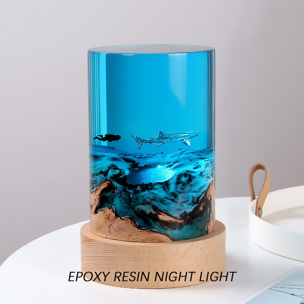 Home Decoration Marine Turtle Whale Shark Diver Desktop Decoration Cylinder Solid Wood Resin Night Light
Home Decoration Marine Turtle Whale Shark Diver Desktop Decoration Cylinder Solid Wood Resin Night Light