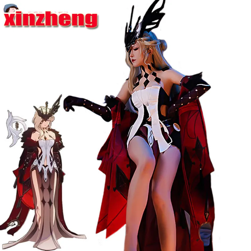 

Игра Genshin Impact Косплей-девушка косплей костюм NPC Ярмарка леди Хэллоуин Униформа Ла-синьора костюмы для женщин наряд