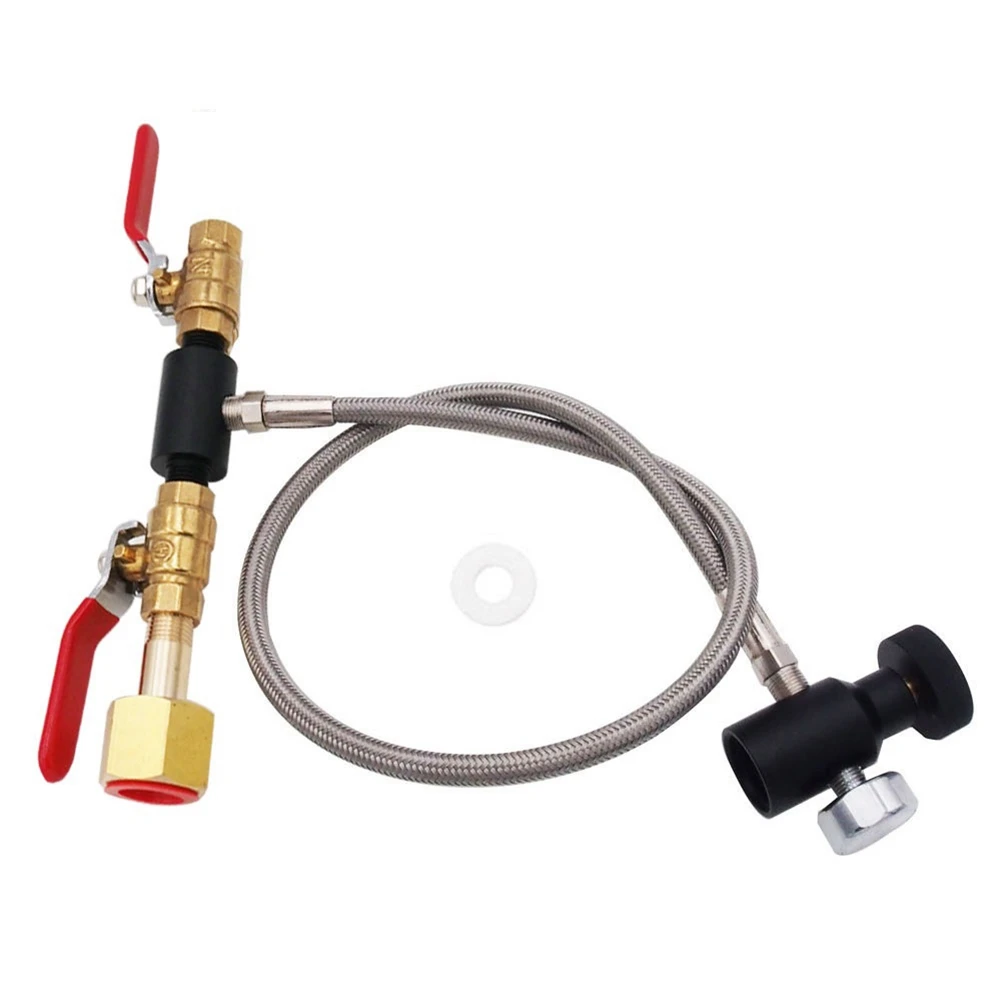W21.8 CO2 Refill Adapter Charging Adaptor for Filling Soda Water Maker Tank Canister (24 Inch with Gauge)
W21.8 CO2 Refill Adapter Charging Adaptor for Filling Soda Water Maker Tank Canister (24 Inch with Gauge)