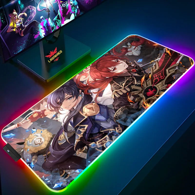 Игровой коврик для мыши Genshin Impact, большой коврик RGB с подсветкой Xxl, аксессуары для клавиатуры в шкафу, коврик для мыши, коврики
Игровой коврик для мыши Genshin Impact, большой коврик RGB с подсветкой Xxl, аксессуары для клавиатуры в шкафу, коврик для мыши, коврики