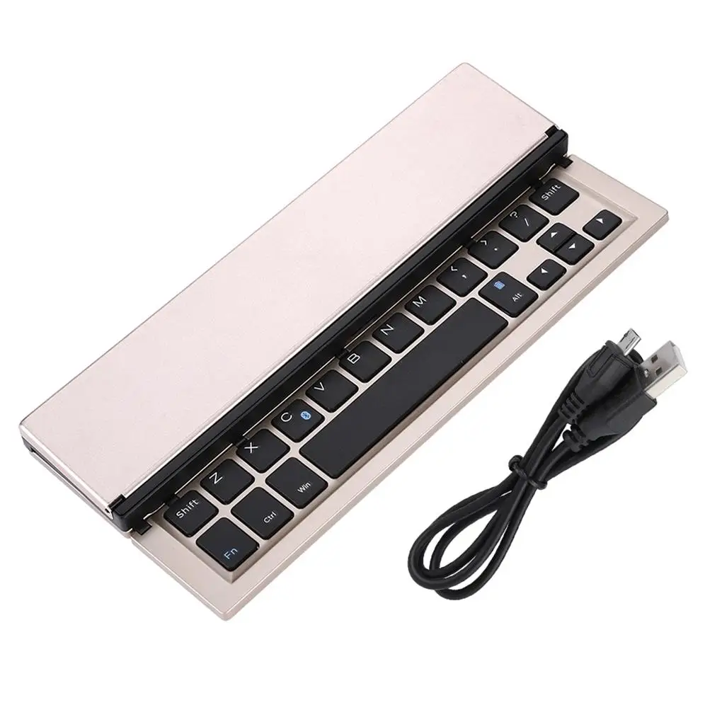 Twice Bent Folding Bluetooth Keyboard X-structure Keys 100-day Standby Bluetooth Keyboard -Gold
Twice Bent Folding Bluetooth Keyboard X-structure Keys 100-day Standby Bluetooth Keyboard -Gold