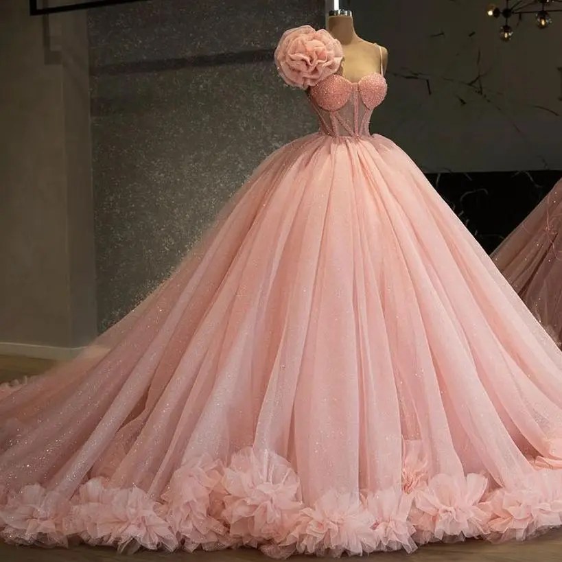 Pink Elegant Exquisite Evening Dress Spaghetti Strap Floor Length Tulle Ruffle Ball Gown Female Arabic Prom Dress Custom Made
Pink Elegant Exquisite Evening Dress Spaghetti Strap Floor Length Tulle Ruffle Ball Gown Female Arabic Prom Dress Custom Made