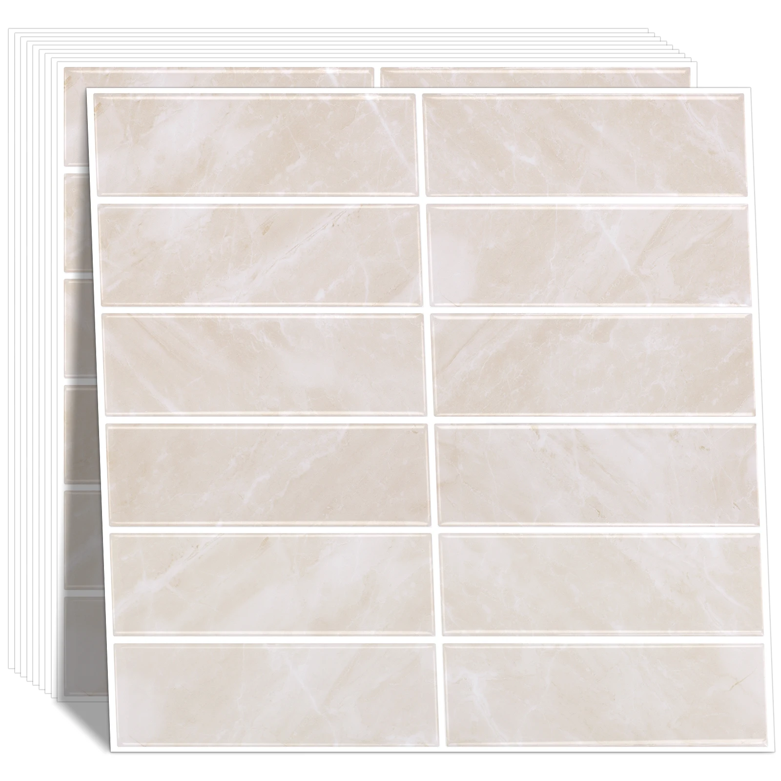 1 Sheet Big Size Self Adhesive Vinyl Wallpaper Peel and Stick Subway 3D Effect Wall Tile Sticker for Home Decoration 
1 Sheet Big Size Self Adhesive Vinyl Wallpaper Peel and Stick Subway 3D Effect Wall Tile Sticker for Home Decoration