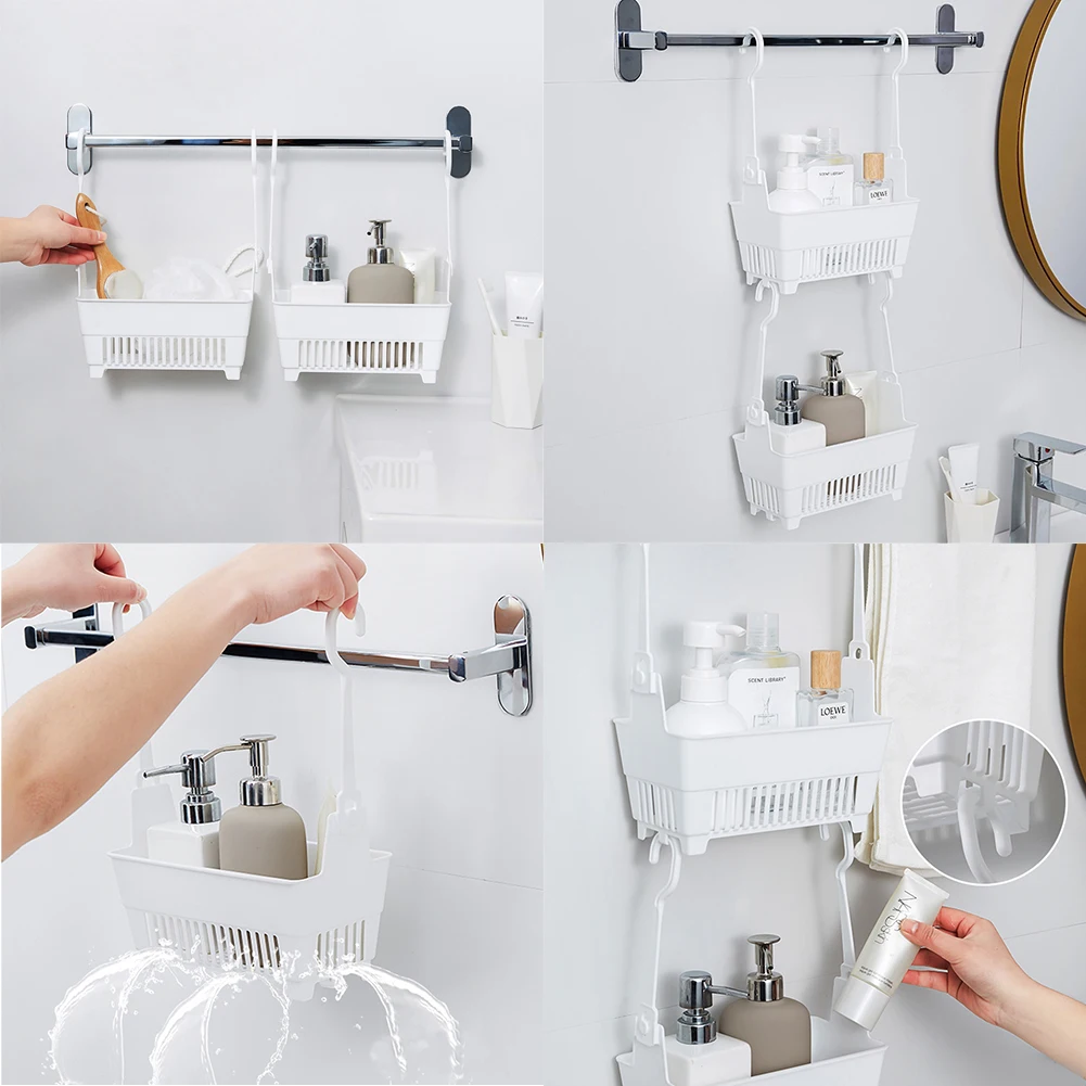 Plastic Hanging Shower Basket With Hook Makeup Organizer Basket For Bathroom Storage Holder Kitchen Holder
Plastic Hanging Shower Basket With Hook Makeup Organizer Basket For Bathroom Storage Holder Kitchen Holder