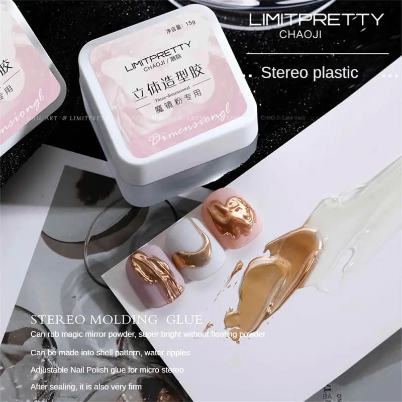 Nail Gel Polish Mirror Powder Three-Dimensional Modeling Glue Semi-Solid Sticky Drill Non-Flow Phototherapy Glue Lasting
Nail Gel Polish Mirror Powder Three-Dimensional Modeling Glue Semi-Solid Sticky Drill Non-Flow Phototherapy Glue Lasting