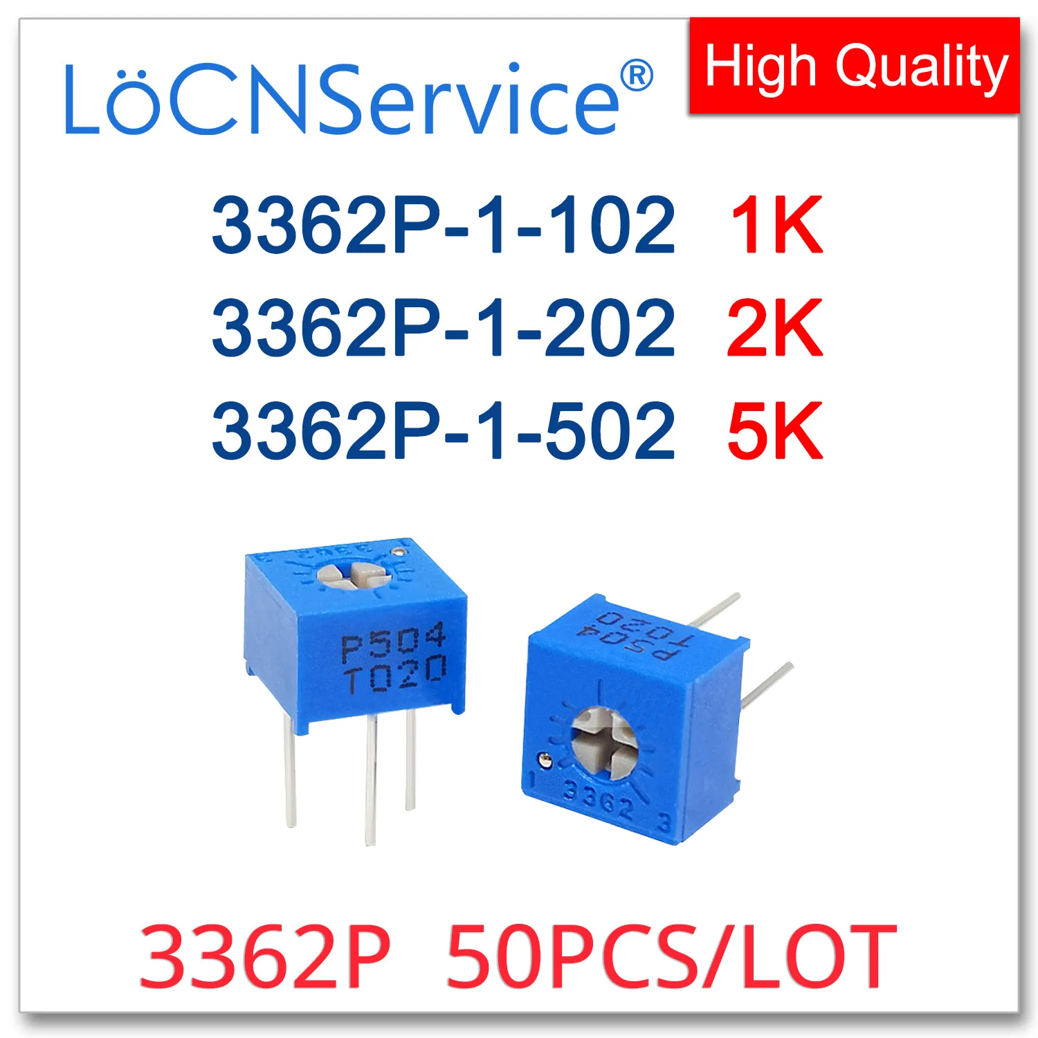 3362P 50PCS 1K 2K 5K Trimming Potentiometer Made in China High Quality 3362P-1-102 3362P-1-202 3362P-1-502 102 202 502
3362P 50PCS 1K 2K 5K Trimming Potentiometer Made in China High Quality 3362P-1-102 3362P-1-202 3362P-1-502 102 202 502