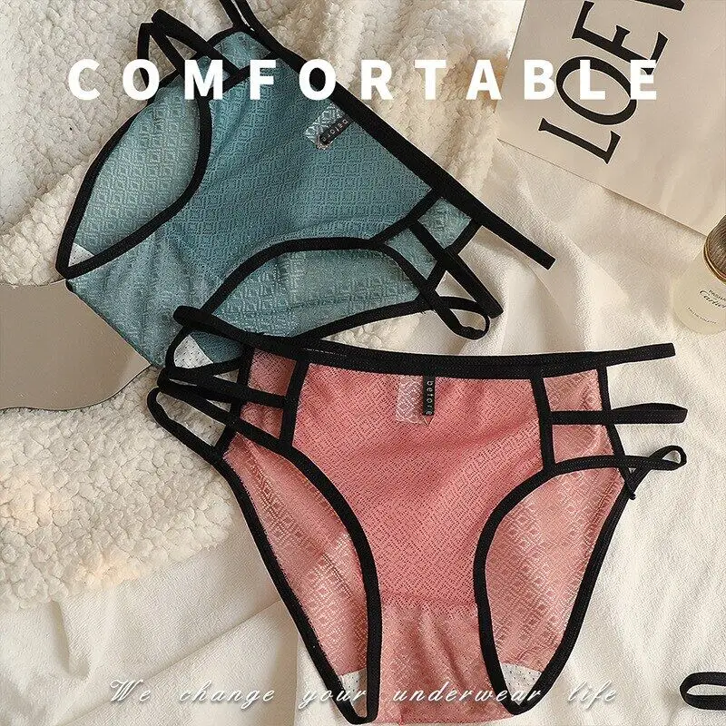 4pcs Lot Sexy Panties Women's Underwear Fshion Bandage Hollowed Out Briefs Mid Waist Seamless Comfort Underpants Female Lingerie 
4pcs Lot Sexy Panties Women's Underwear Fshion Bandage Hollowed Out Briefs Mid Waist Seamless Comfort Underpants Female Lingerie