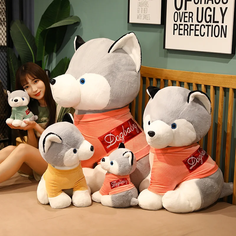 New 1pc 25cm/35/50cm Cute Huggable Husky Dog With Clothes Plush Toys Kawaii Animal Pillow Stuffed Soft Dolls Children Baby Gift
New 1pc 25cm/35/50cm Cute Huggable Husky Dog With Clothes Plush Toys Kawaii Animal Pillow Stuffed Soft Dolls Children Baby Gift