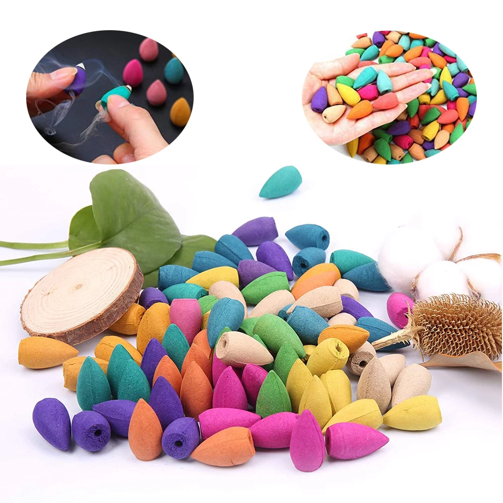 Backflow Waterfal Incense Cones 8 Mixed Natural Scents Osmanthus Jasmine Tulip Lavender Sandalwood Rose for Burner Holders
Backflow Waterfal Incense Cones 8 Mixed Natural Scents Osmanthus Jasmine Tulip Lavender Sandalwood Rose for Burner Holders