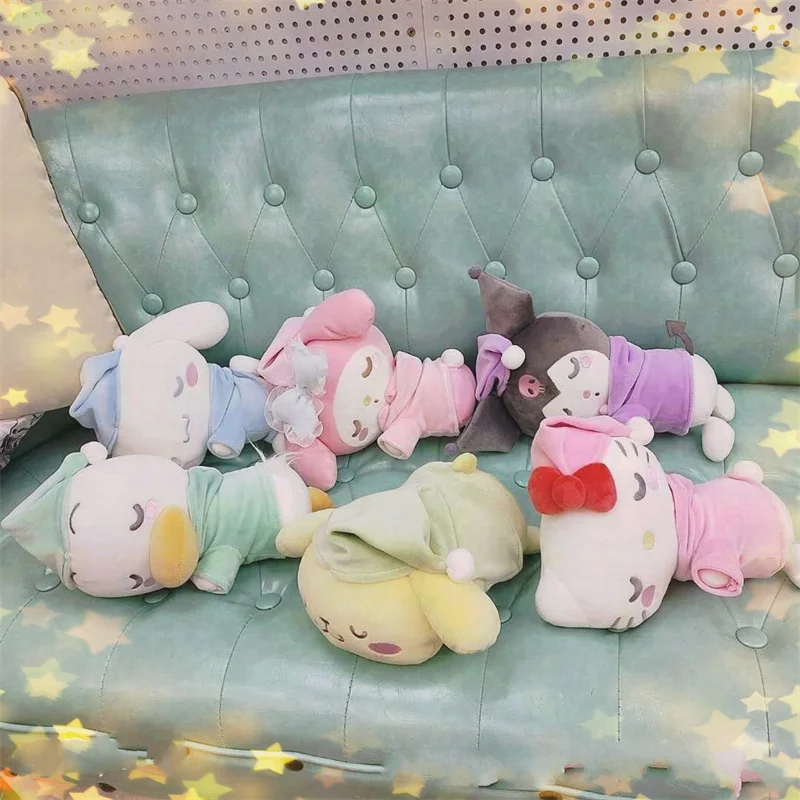 Cartoon Cute Sanrio Plush Sleeping Doll Ornament Hello Kitty Cinnamoroll Melody Kuromi Plush Childrens Toy Charm Grab Doll
Cartoon Cute Sanrio Plush Sleeping Doll Ornament Hello Kitty Cinnamoroll Melody Kuromi Plush Childrens Toy Charm Grab Doll