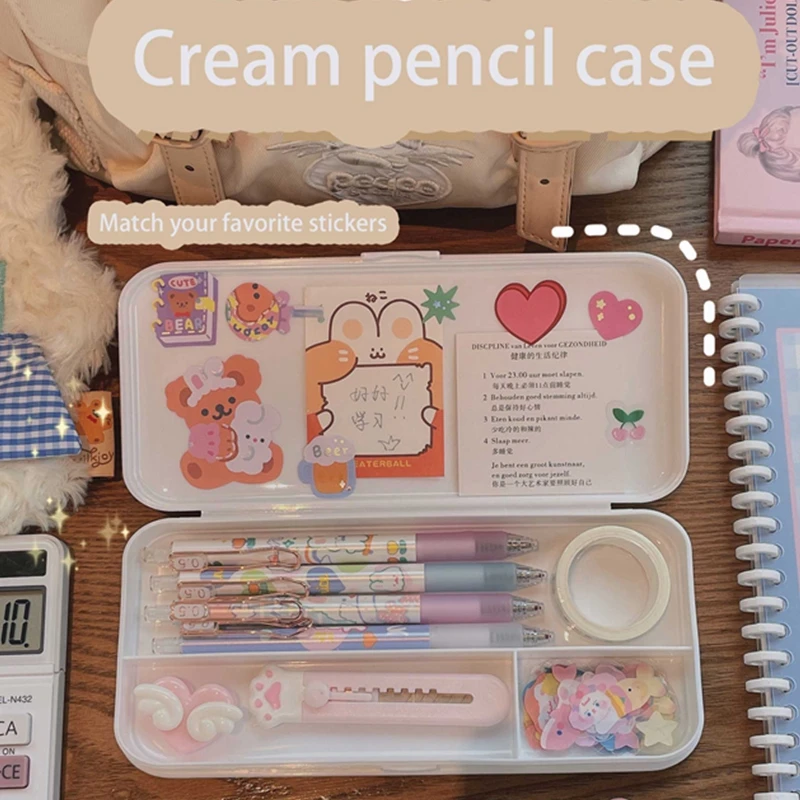 Korean Creative Pencil Case Large Capacity Transparent Frosted Pencil Case Student Plastic Pencil Case
Korean Creative Pencil Case Large Capacity Transparent Frosted Pencil Case Student Plastic Pencil Case