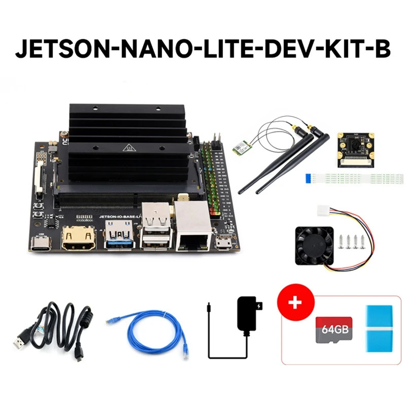 For Jetson Nano 4GB Lite DEV Kit+ Black Bottom Plate +64G SD Card+Card Reader+IMX219 Camera+Network Card+Power EU Plug
For Jetson Nano 4GB Lite DEV Kit+ Black Bottom Plate +64G SD Card+Card Reader+IMX219 Camera+Network Card+Power EU Plug