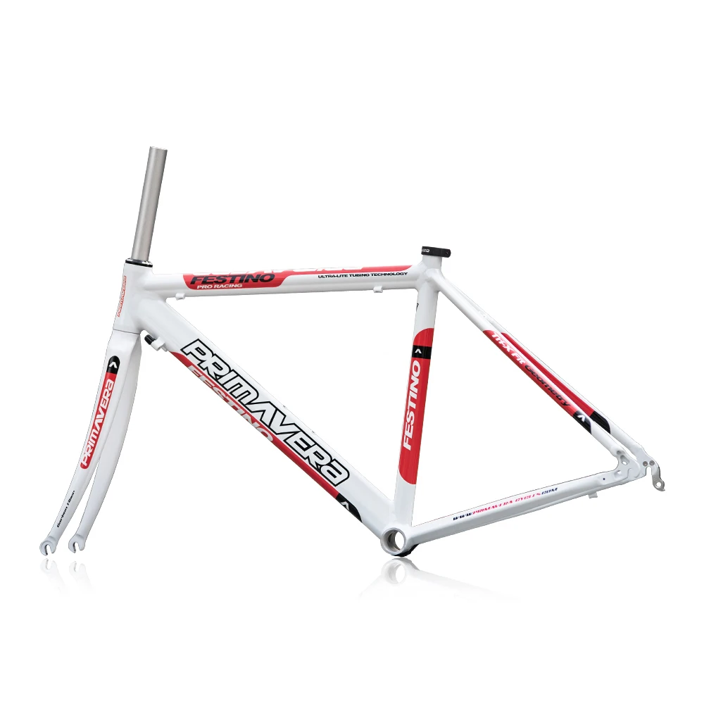 New Primavera Festino Aluminum Alloy Road Frame Carbon Fork 700c 47cm 50cm White Red Color
New Primavera Festino Aluminum Alloy Road Frame Carbon Fork 700c 47cm 50cm White Red Color