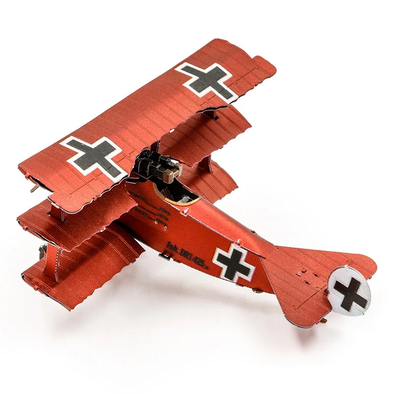 Metal Mini Model Toys Fokker Dr.I Triplane Three Wing Aircraft Aerocraft DIY 3D Puzzle Military Model Plane Gift for Children
Metal Mini Model Toys Fokker Dr.I Triplane Three Wing Aircraft Aerocraft DIY 3D Puzzle Military Model Plane Gift for Children