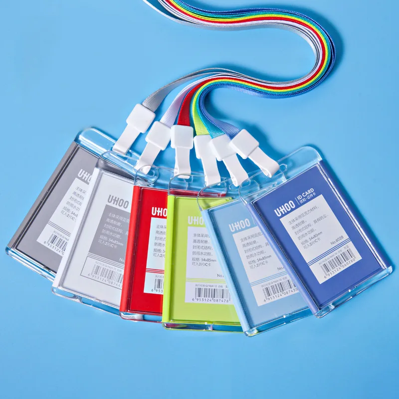 1pc Transparent Plastic Card Sleeve with Lanyard Men Women Employees Staff Work Card Badge Holder Case Student Bus ID Card Cover
1pc Transparent Plastic Card Sleeve with Lanyard Men Women Employees Staff Work Card Badge Holder Case Student Bus ID Card Cover