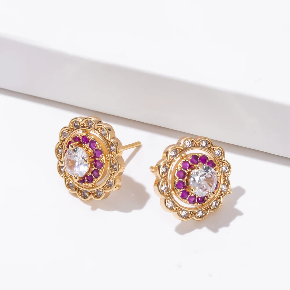 Pave CZ Copper Jewelry Wholesale Korean Fashion Hot Flower Stud Earrings for Women Girls Party Fashion Earings
Pave CZ Copper Jewelry Wholesale Korean Fashion Hot Flower Stud Earrings for Women Girls Party Fashion Earings