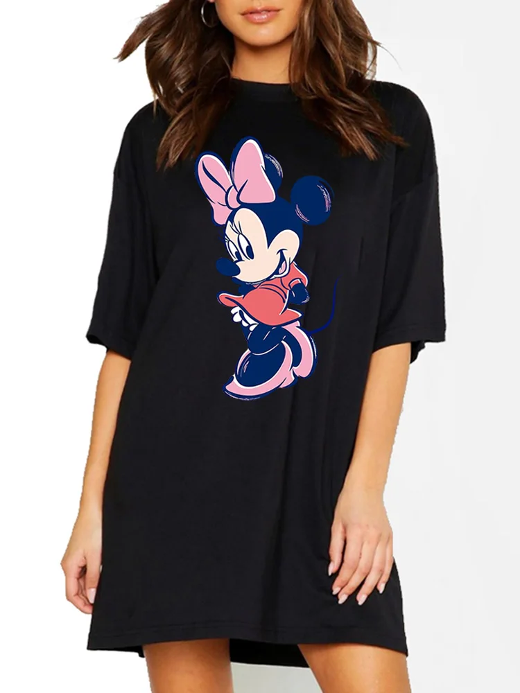 Disney Dresses for Women Fashion Kawaii Mickey Mouse Mini Dress Summer Short Sleeve Casual Sundresses Cartoon Black Sukienka
Disney Dresses for Women Fashion Kawaii Mickey Mouse Mini Dress Summer Short Sleeve Casual Sundresses Cartoon Black Sukienka