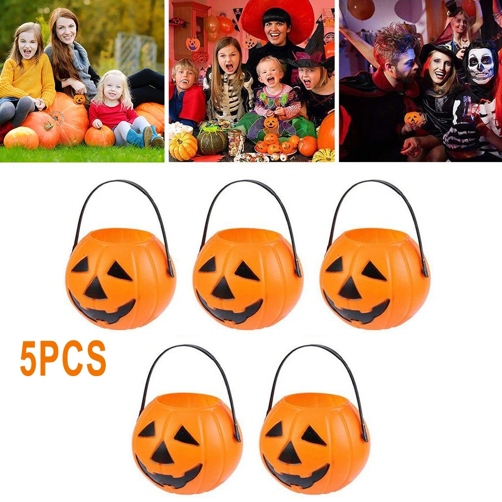 5pc Halloween Candy Bucket Pumpkin Bucket Portable Basket Kids Favor Trick Or Treat Bucket Halloween Party Decoration Supplies
5pc Halloween Candy Bucket Pumpkin Bucket Portable Basket Kids Favor Trick Or Treat Bucket Halloween Party Decoration Supplies