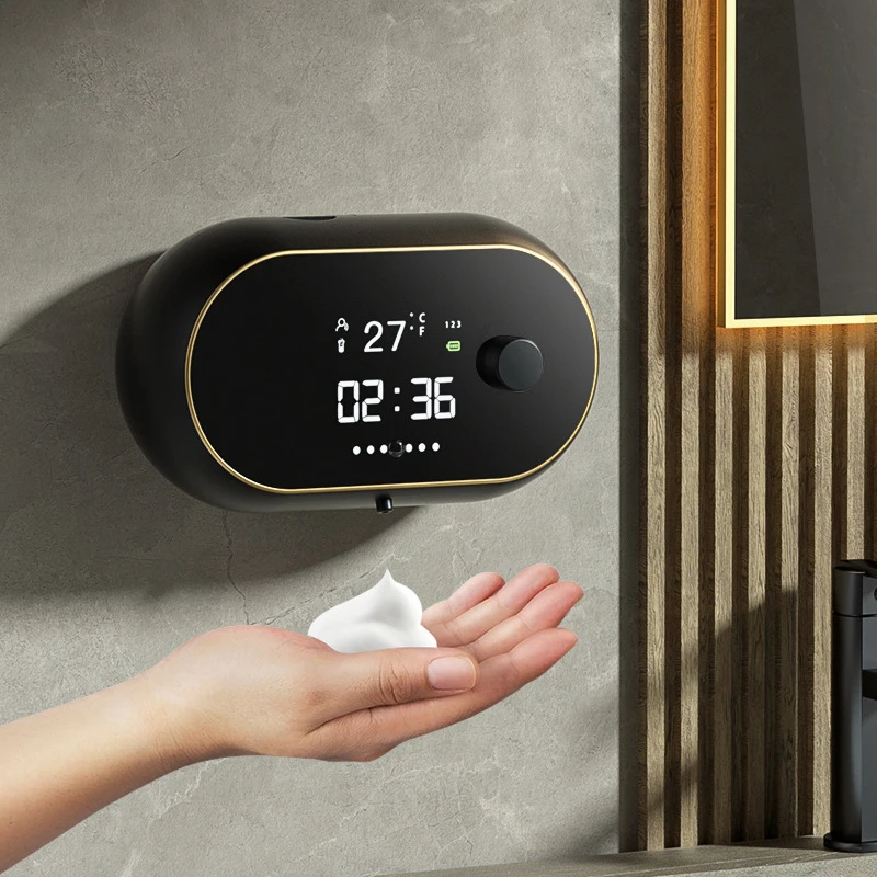 Portable Foam Soap Dispensers Time Temperature Display Human Body Induction Hand Wash Waterproof Auto Liquid Soap Dispenser
Portable Foam Soap Dispensers Time Temperature Display Human Body Induction Hand Wash Waterproof Auto Liquid Soap Dispenser