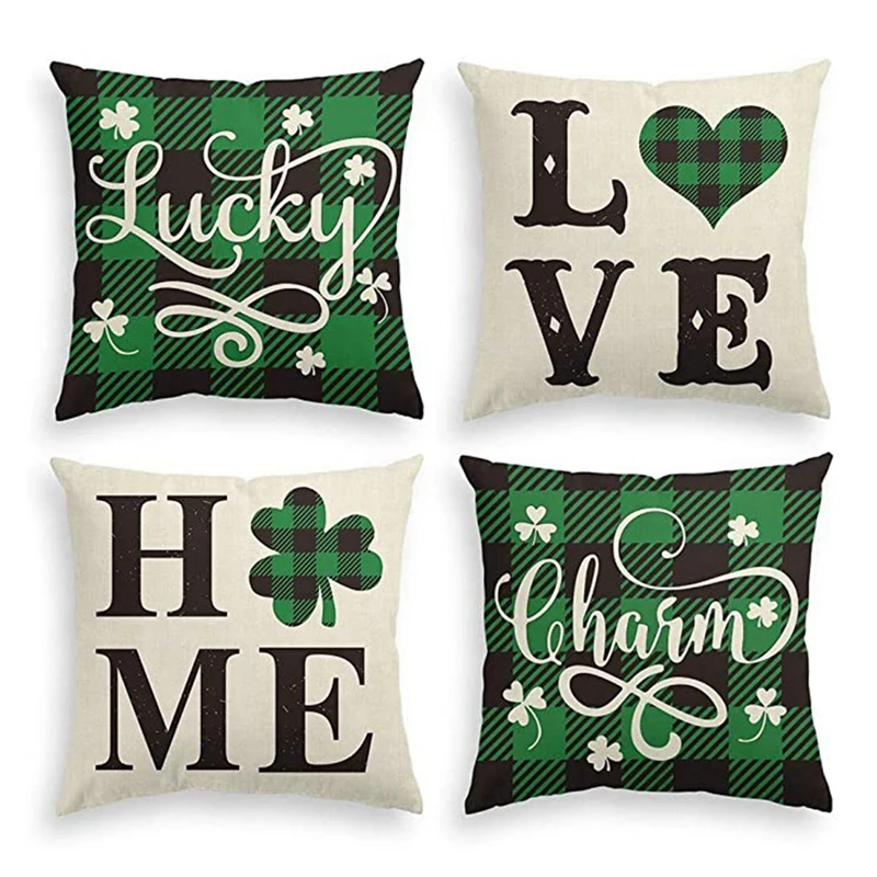 ABHU 4Pcs St. Patrick's Day Pillow Cover, 18 X 18 Inch Shamrock Pillow Case, For St Patrick's Day Decoration Sofa Home Decor
ABHU 4Pcs St. Patrick's Day Pillow Cover, 18 X 18 Inch Shamrock Pillow Case, For St Patrick's Day Decoration Sofa Home Decor