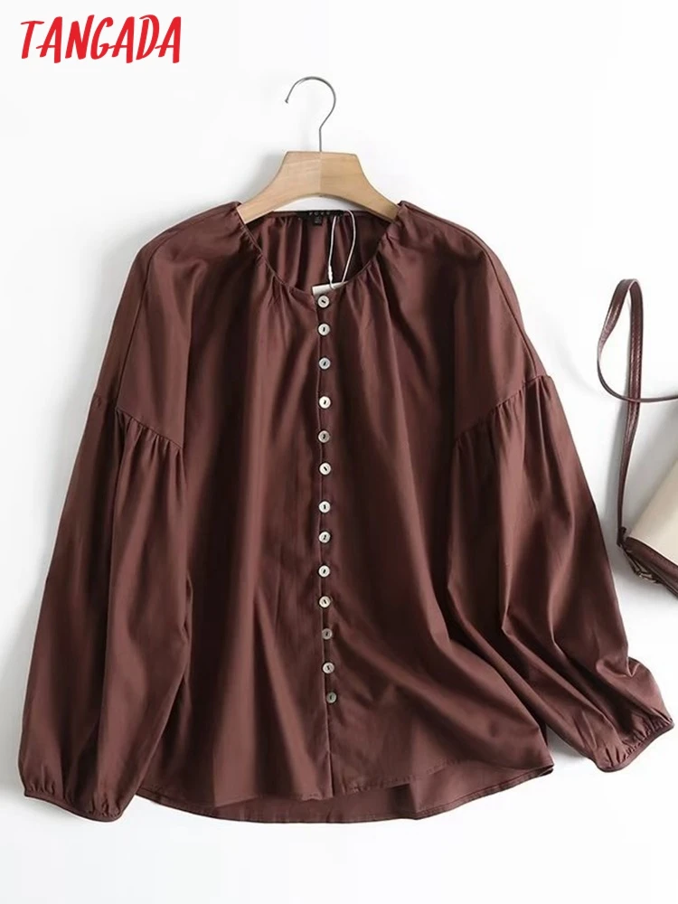 Tangada Women Retro Oversized Cotton Linen Shirt Long Sleeve Chic Female Casual Loose Shirt Tops 4C82
Tangada Women Retro Oversized Cotton Linen Shirt Long Sleeve Chic Female Casual Loose Shirt Tops 4C82