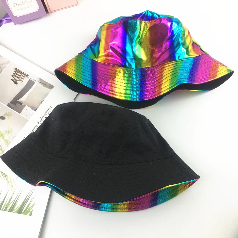 Summer Metallic Bucket Hat Unisex Trendy Fisherman Hat Reversible Foldable Packable Cap Double Side Hat Hip Hop
Summer Metallic Bucket Hat Unisex Trendy Fisherman Hat Reversible Foldable Packable Cap Double Side Hat Hip Hop