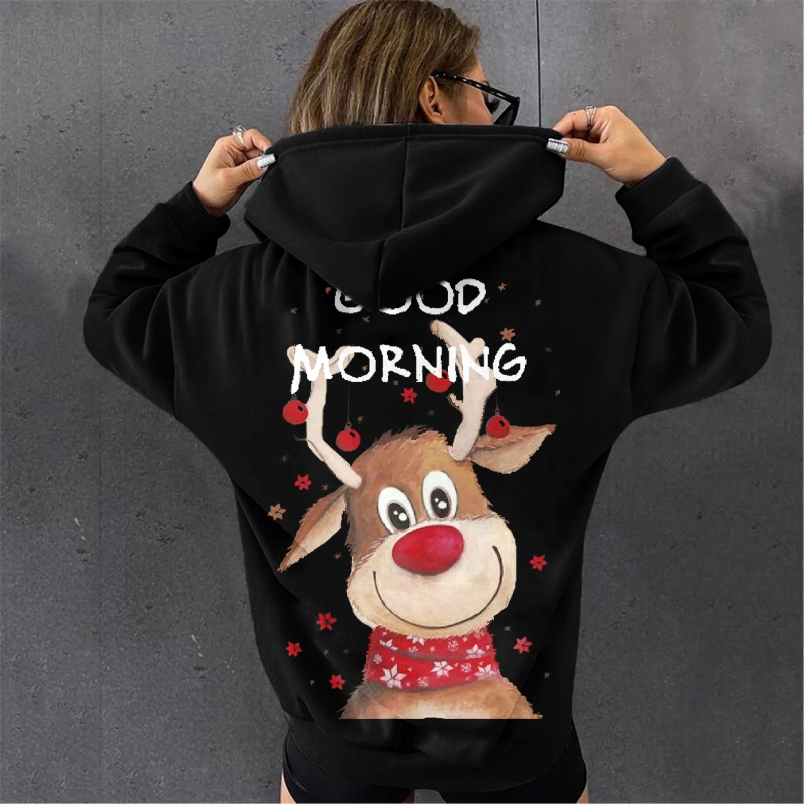 Womens Christmas Sweatshirt Loose Fashion Long Sleeve Casual Good Gifts Hoodies Womens Long Sleeve Pullover Hooded Sweatshirt
Womens Christmas Sweatshirt Loose Fashion Long Sleeve Casual Good Gifts Hoodies Womens Long Sleeve Pullover Hooded Sweatshirt