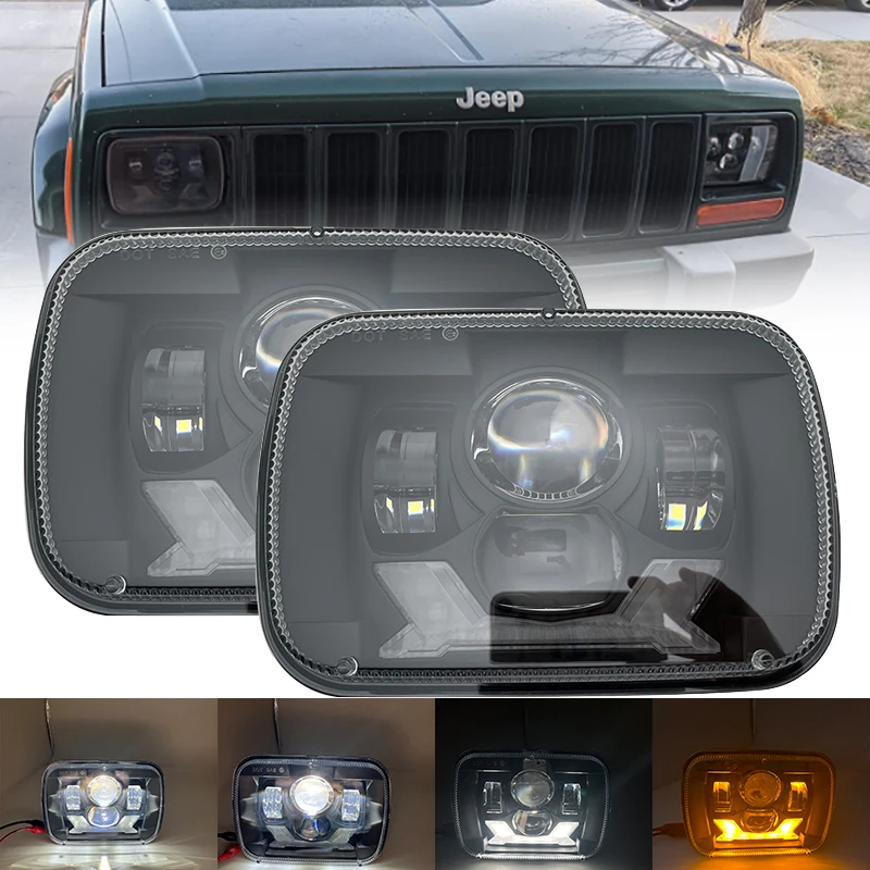 Car LED Headlights 5"x7" 7x6Inch Sealed Beam LED Headlamp with DRL Amber Turn Signal Headlight for Jeep H6054 6054 Accessories
Car LED Headlights 5"x7" 7x6Inch Sealed Beam LED Headlamp with DRL Amber Turn Signal Headlight for Jeep H6054 6054 Accessories