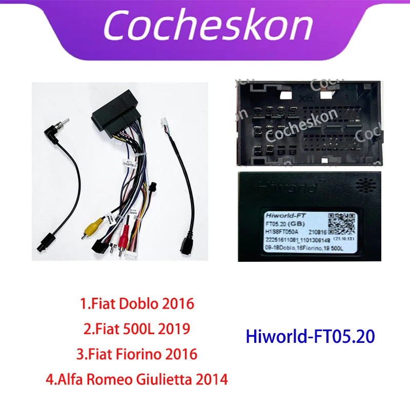 FT05.20 Canbus Box For Android Hiworld Canble Fiat Doblo 2016 500L 2019 Fiorino 2016 Alfa Romeo Giulietta 2014 DVD Car Players
FT05.20 Canbus Box For Android Hiworld Canble Fiat Doblo 2016 500L 2019 Fiorino 2016 Alfa Romeo Giulietta 2014 DVD Car Players