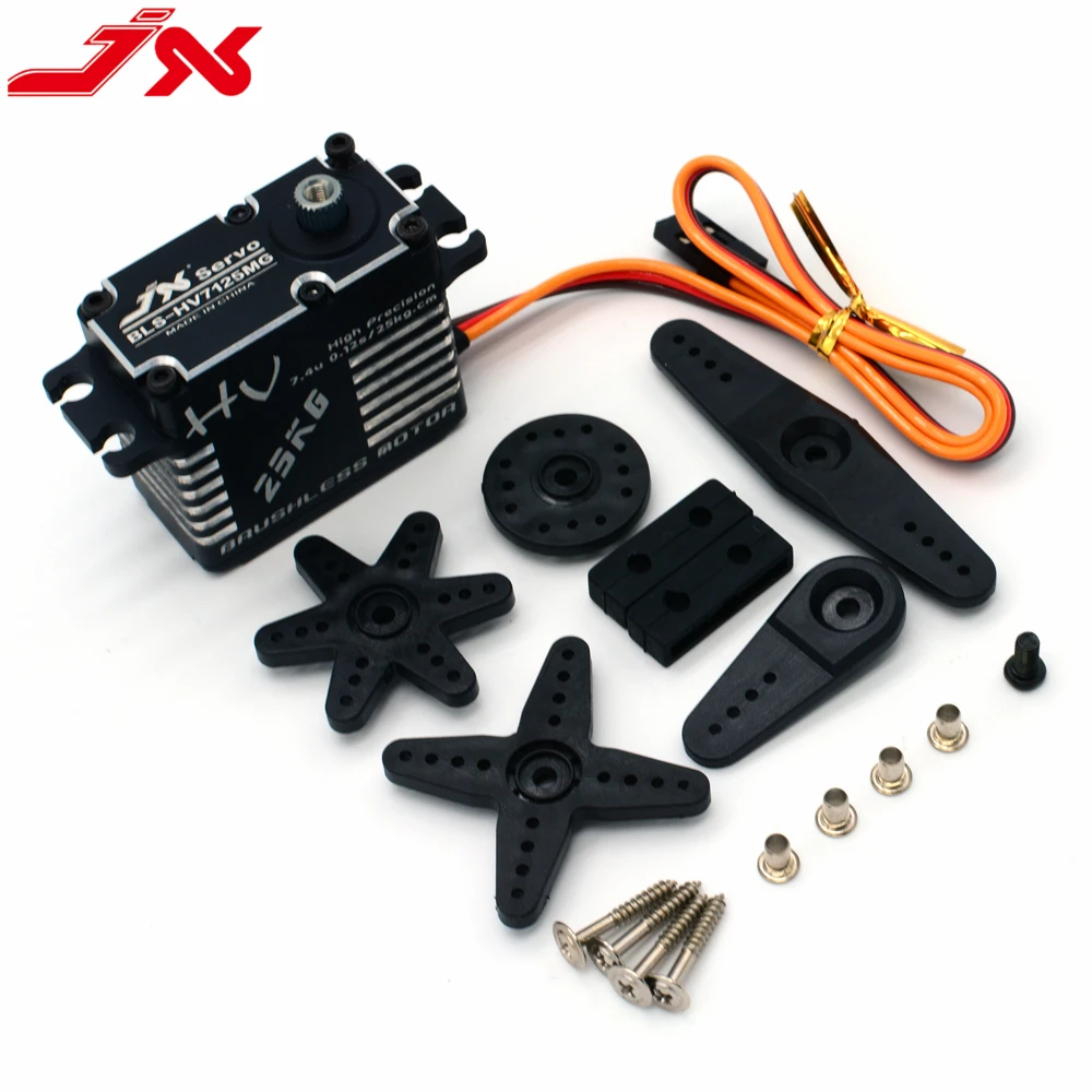 JX BLS-HV7125MG 71g 25kg.cm@7.4V большой крутящий момент Высокое напряжение CNC полностью металлический цифровой бесщеточный сервопривод для радиоуправляемых автомобилей роботов
JX BLS-HV7125MG 71g 25kg.cm@7.4V большой крутящий момент Высокое напряжение CNC полностью металлический цифровой бесщеточный сервопривод для радиоуправляемых автомобилей роботов