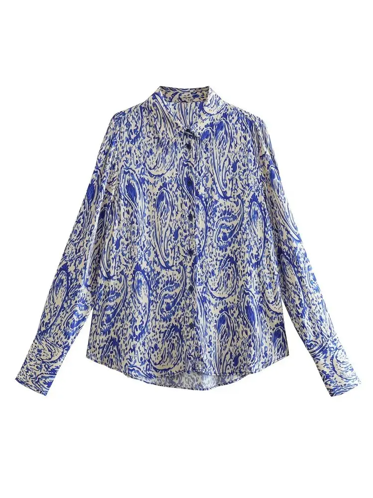 ZXQJ Women 2023 Fashion Front Buttons Printed Blouses Vintage V Neck Long Sleeve Female Shirts Blusas Chic Tops
ZXQJ Women 2023 Fashion Front Buttons Printed Blouses Vintage V Neck Long Sleeve Female Shirts Blusas Chic Tops